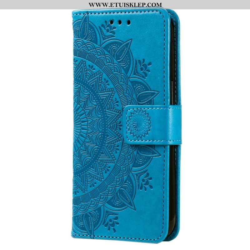 Skórzany Futerał do Xiaomi 13 Pro Mandala Sun Ze Smyczą